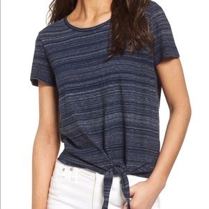 MADEWELL blue cotton tie T-shirt